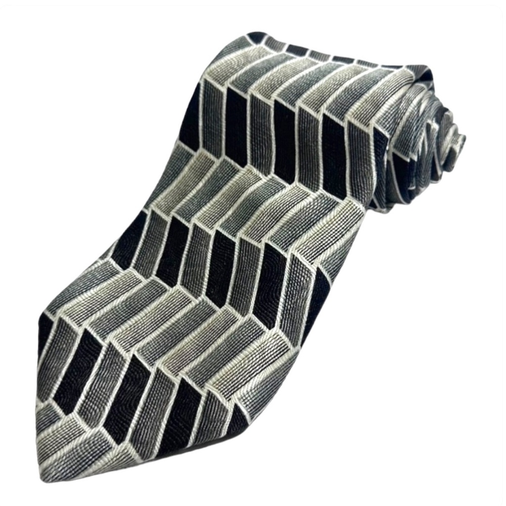 MEN'S NECKTIE - MOSA { TOTAL LENGHT: 57 ¼ / 57 ½ } GOLD & BROWN